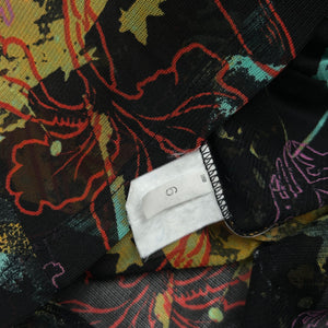 Graphic mesh zip up long sleeves top (XL)