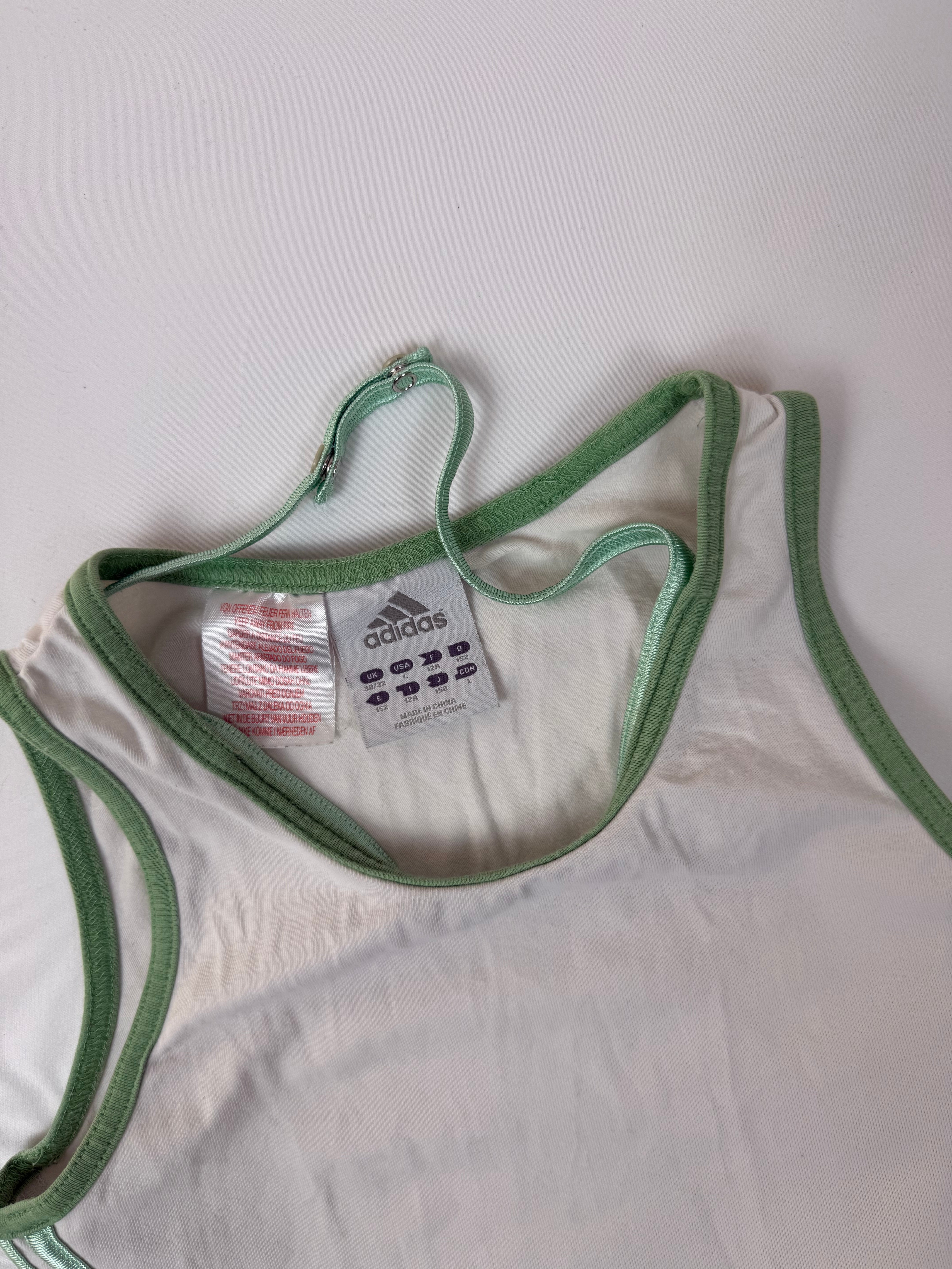 White cotton activewear top (XS)