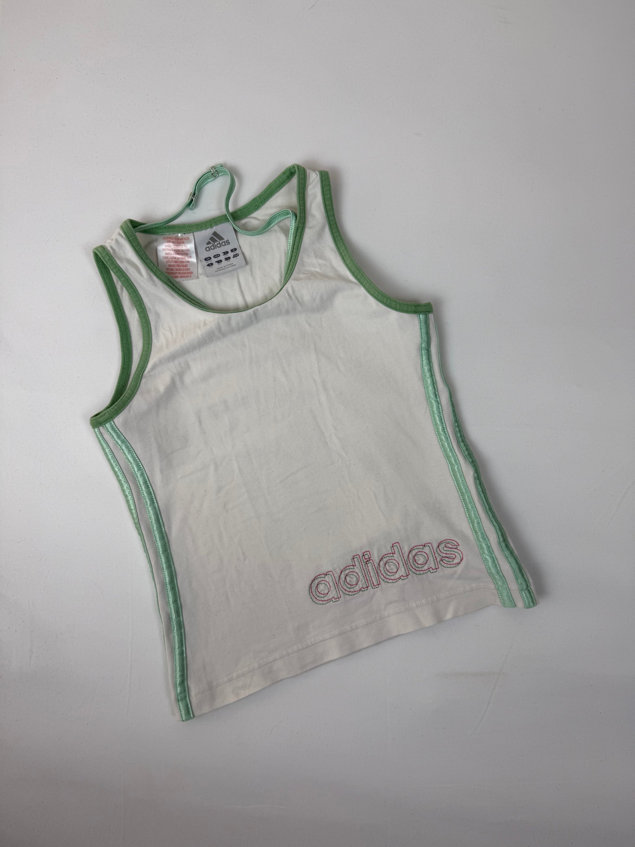 White cotton activewear top (XS)