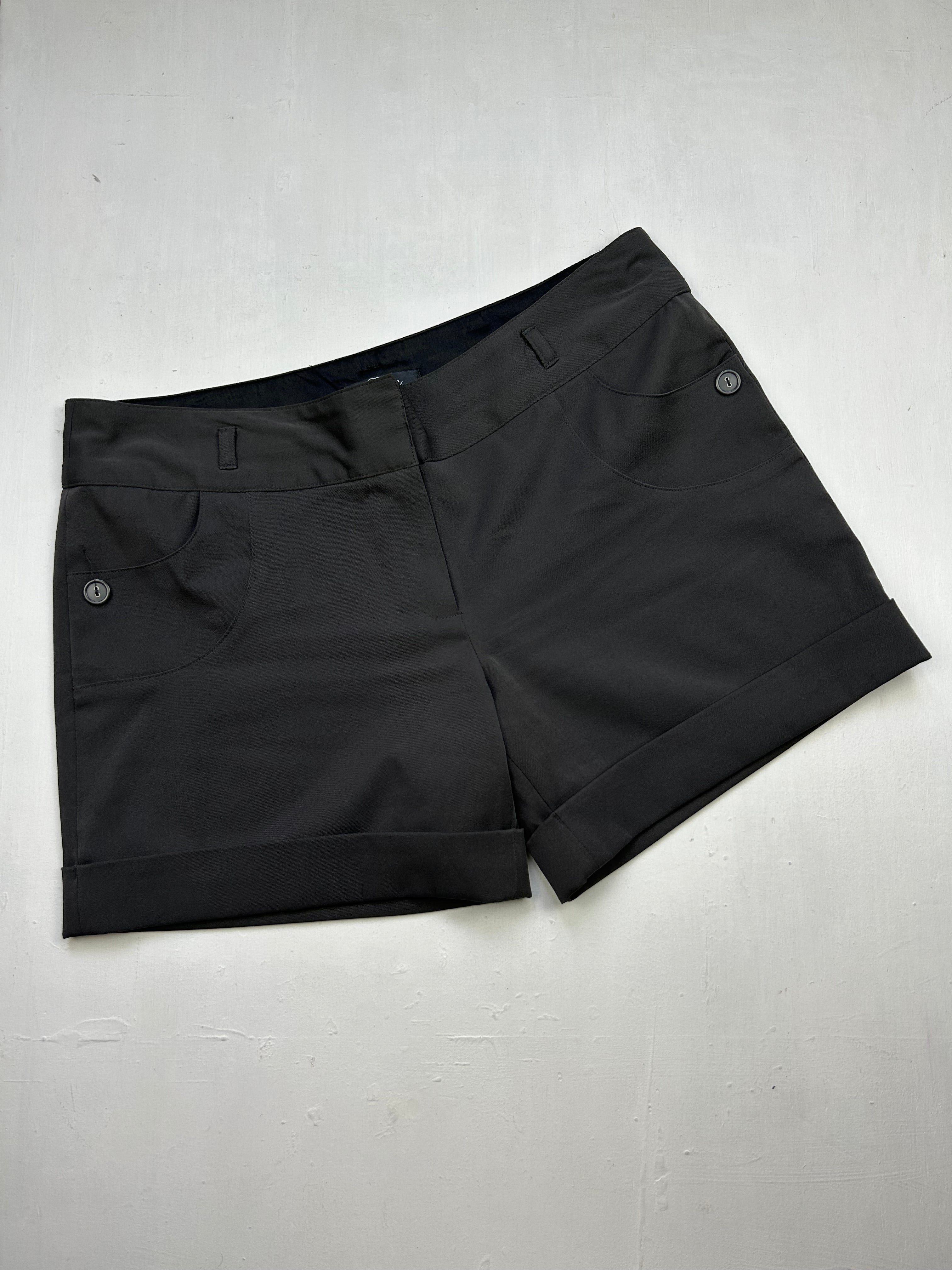 Dark grey office low rise mini short (L)