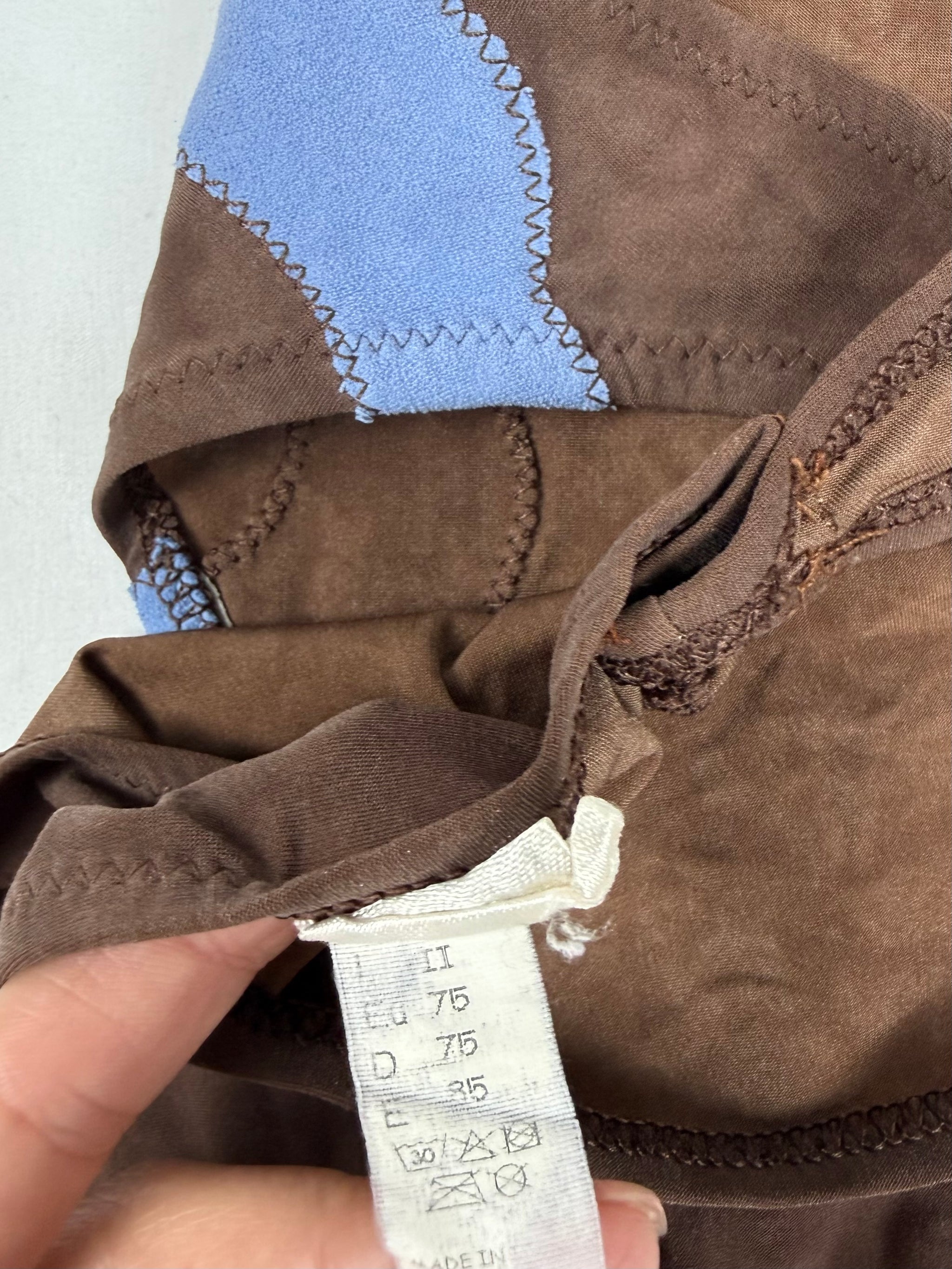 Brown suede low rise bikini set (S/M)