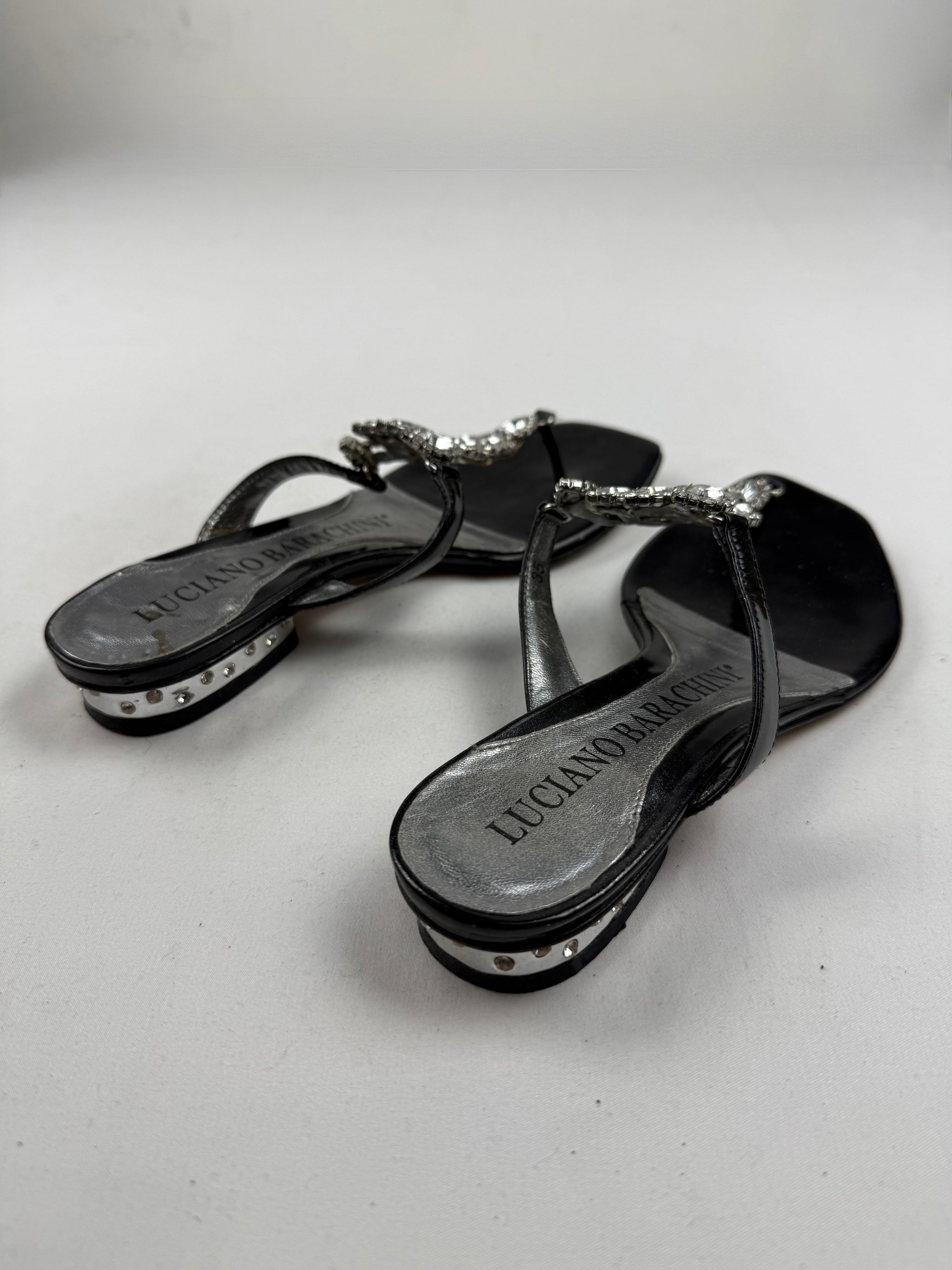 Black thong platforms rhinestones flip flop (35)