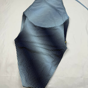 Blue lycra backless body swimsuit (S)