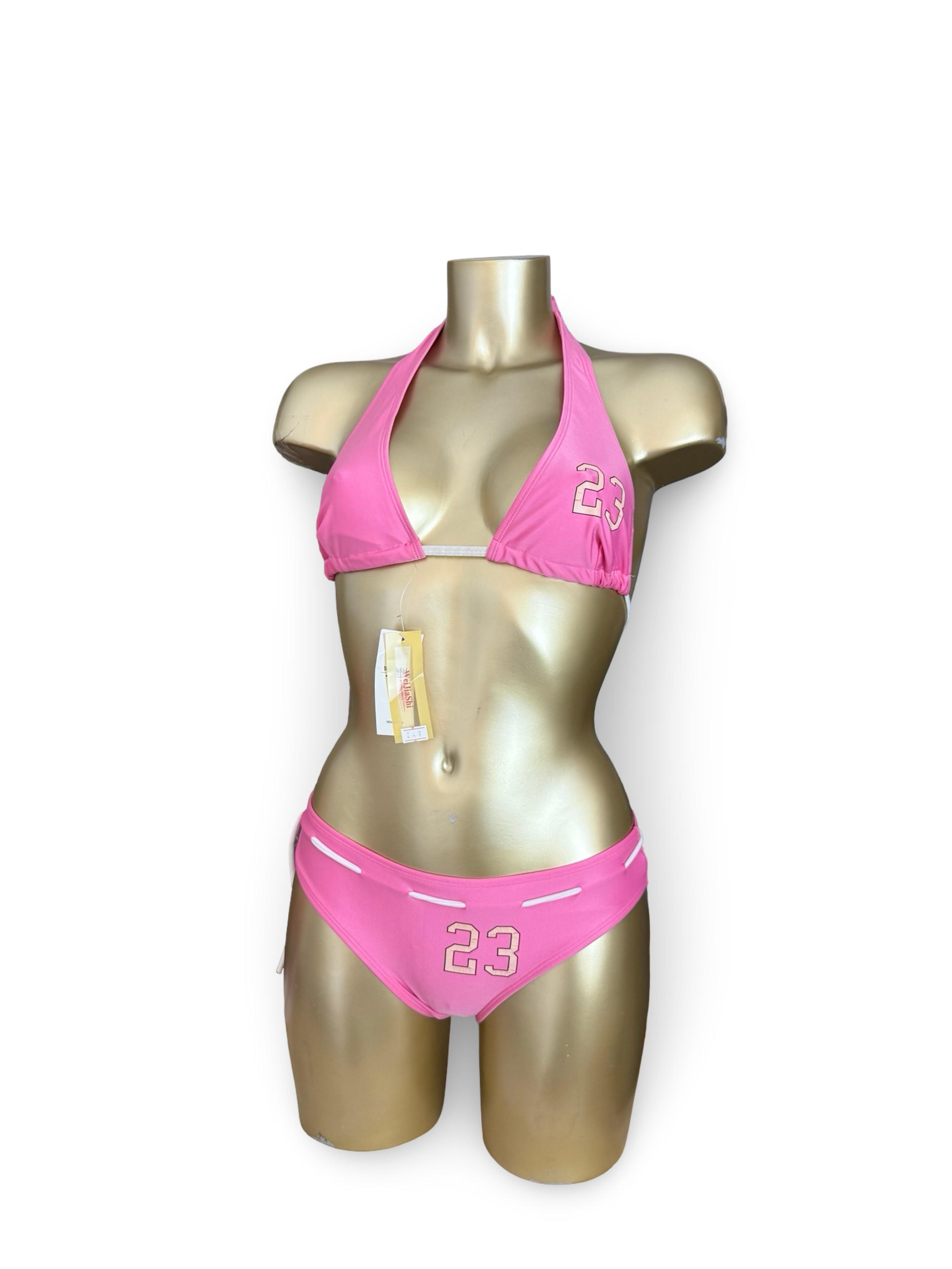 Pink activewear low rise bikini set (XS)