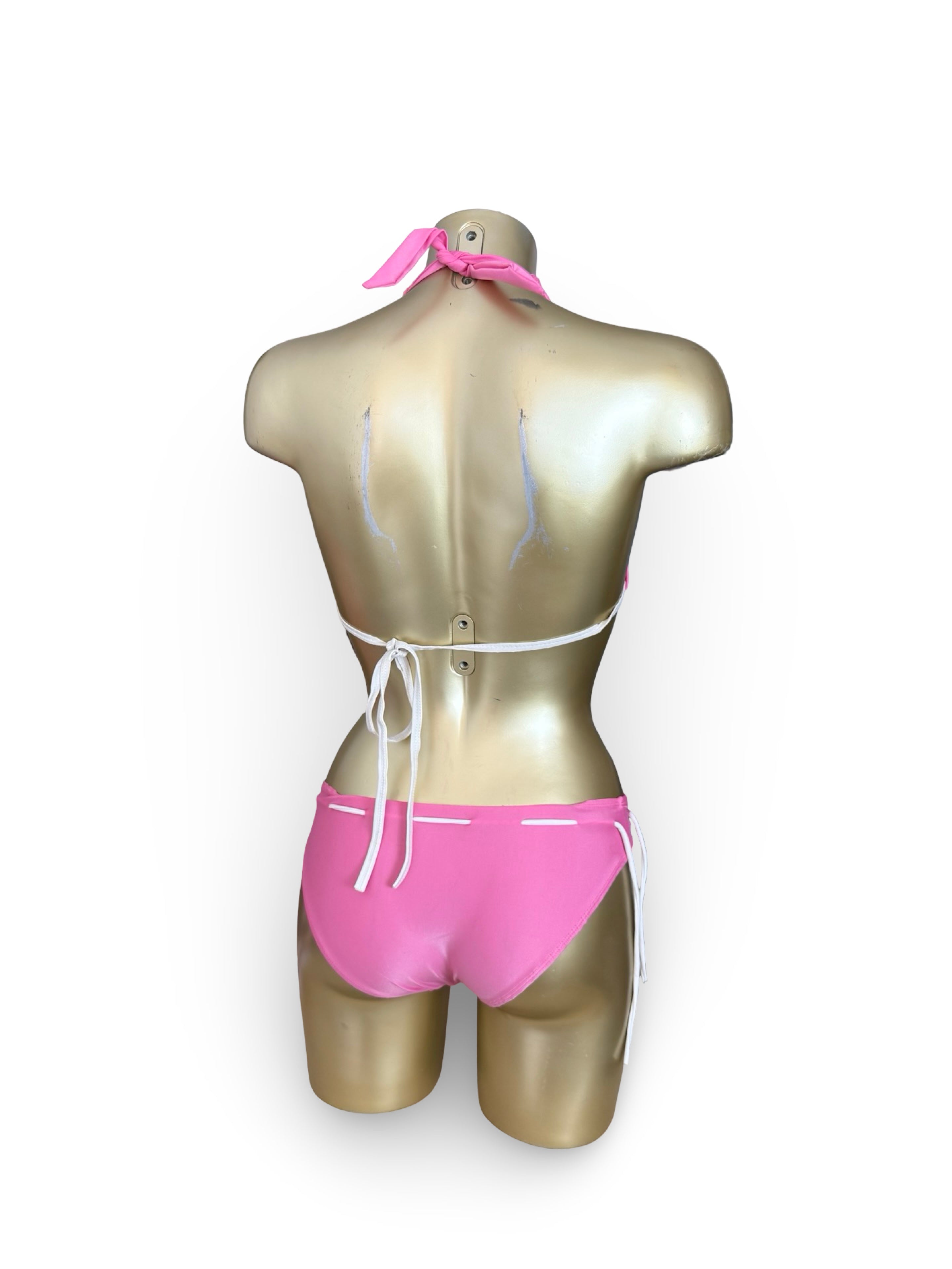 Pink activewear low rise bikini set (XS)