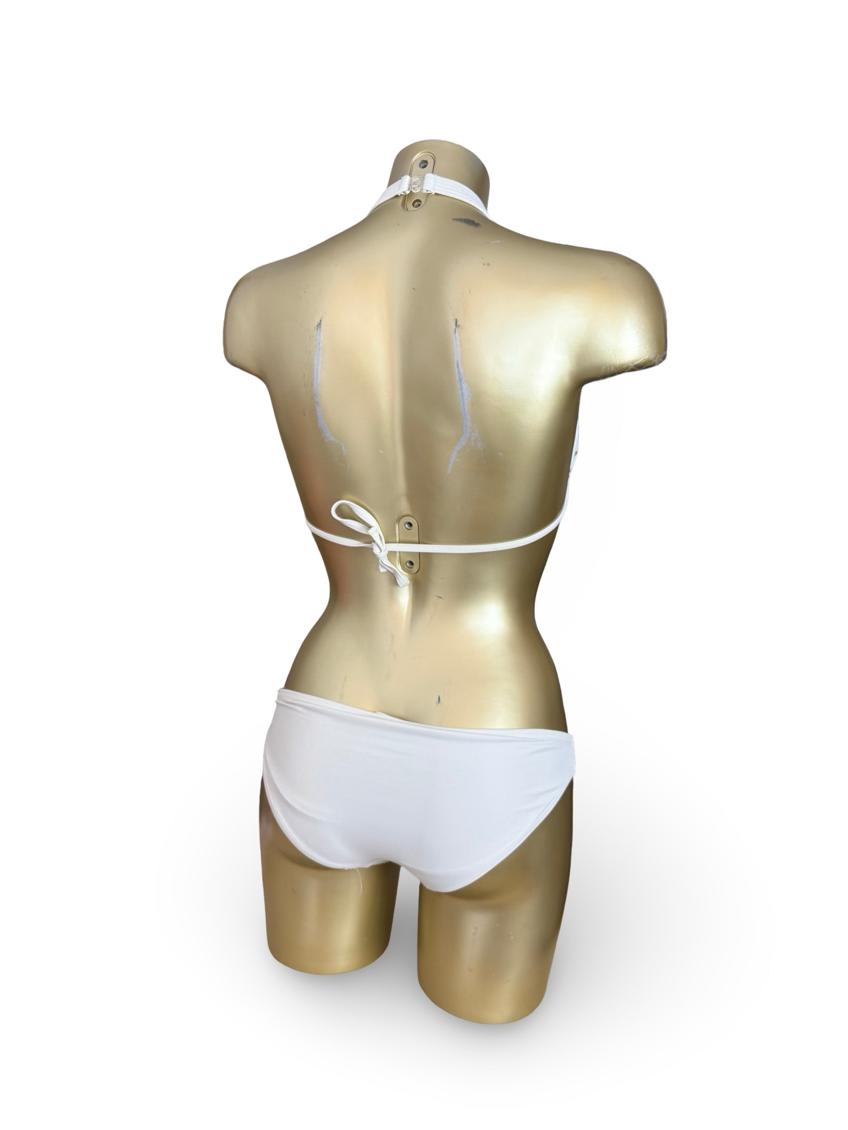White activewear low rise bikini set (S)