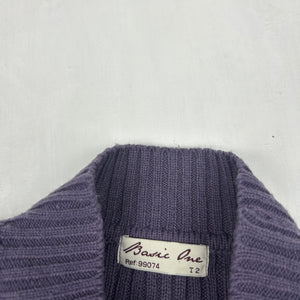 Purple high neck jumper (M)