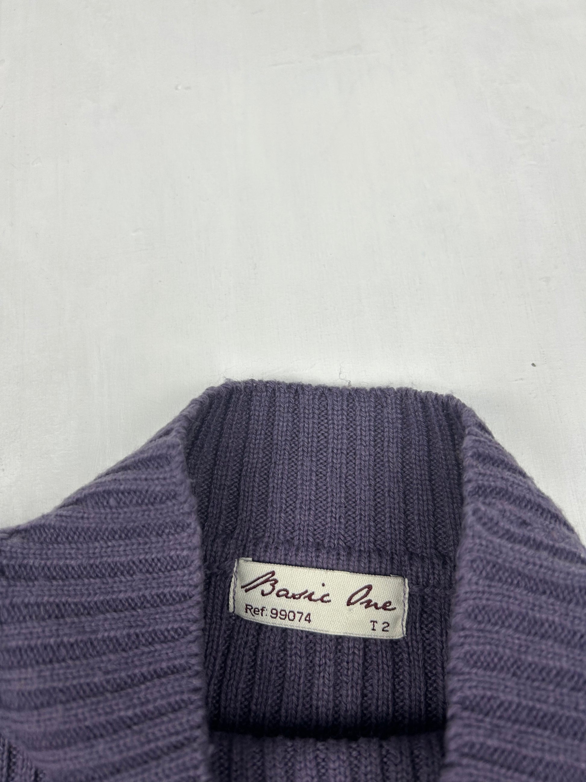 Purple high neck jumper (M)