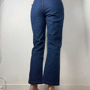 Blue denim low rise capri pants (S)