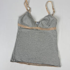 Grey tight fit cotton cami top (M/L)