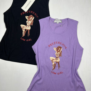 Ribbed logo tank top (M/L)