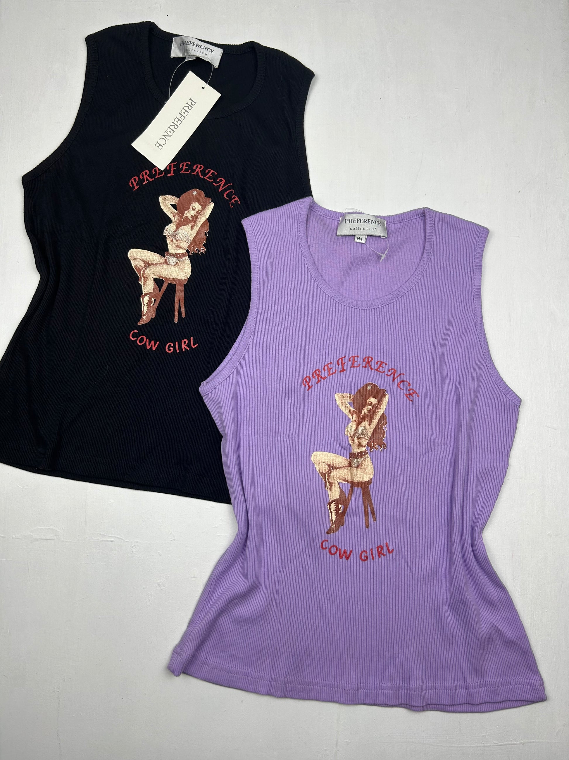 Ribbed logo tank top (M/L)