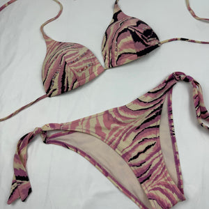 Pink panther print bikini set (S/M)