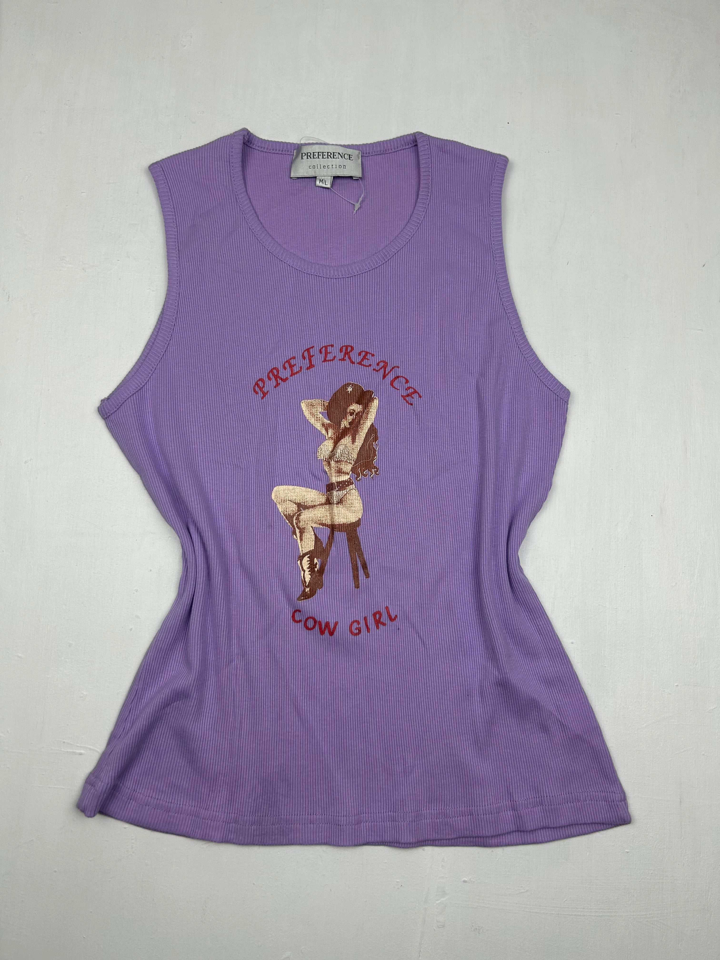 Ribbed logo tank top (M/L)