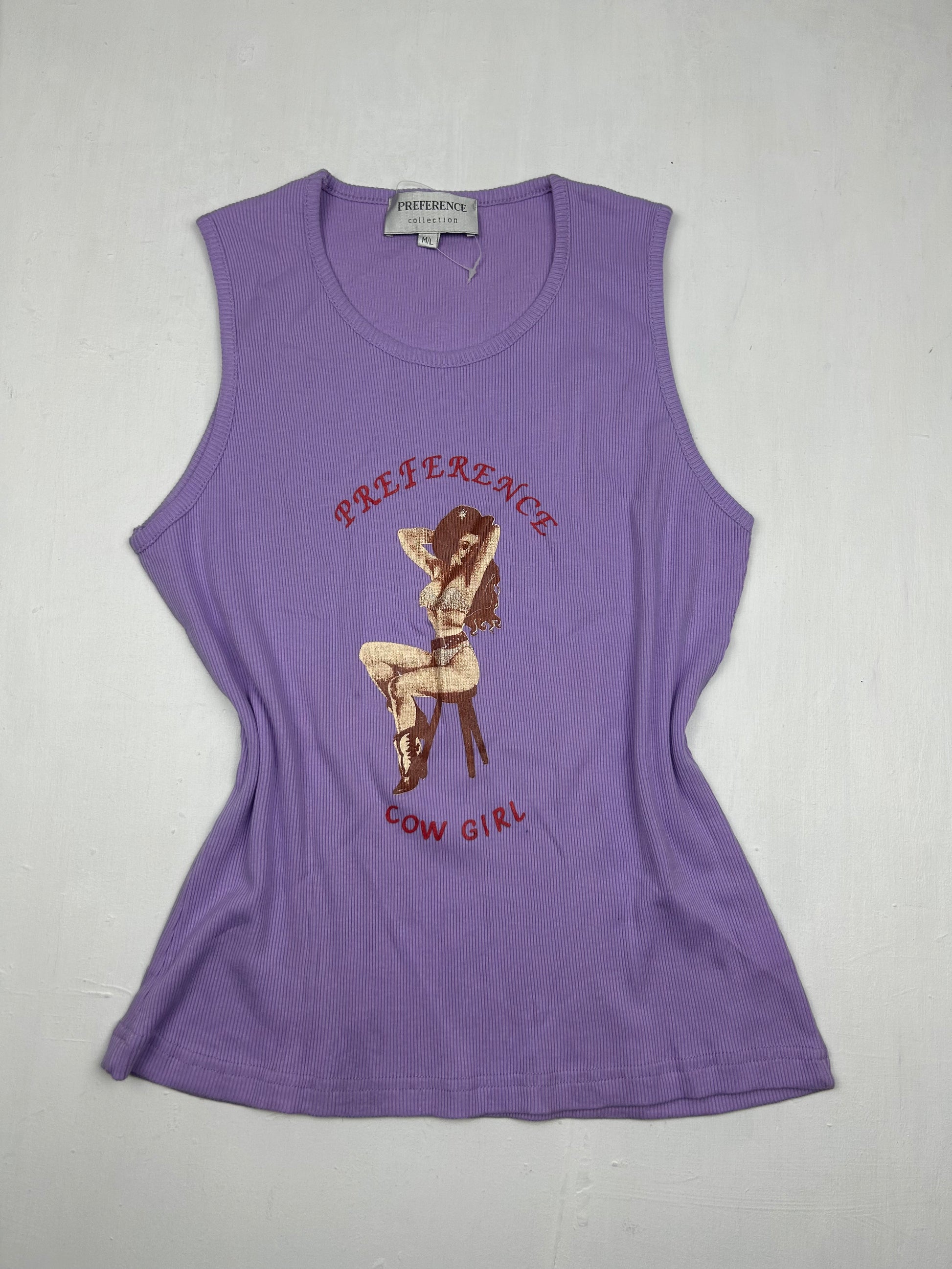 Ribbed logo tank top (M/L)