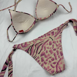 Pink panther print bikini set (S/M)