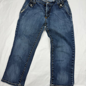 Blue denim low rise capri pants (XS)