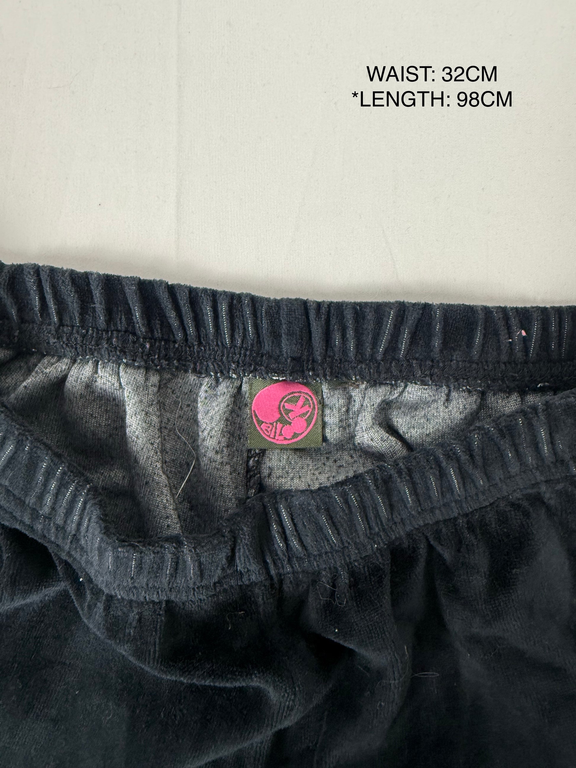 Navy low rise velvet joggers pants (S/M)