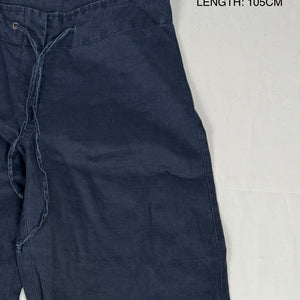 Navy low rise baggy pants (S)