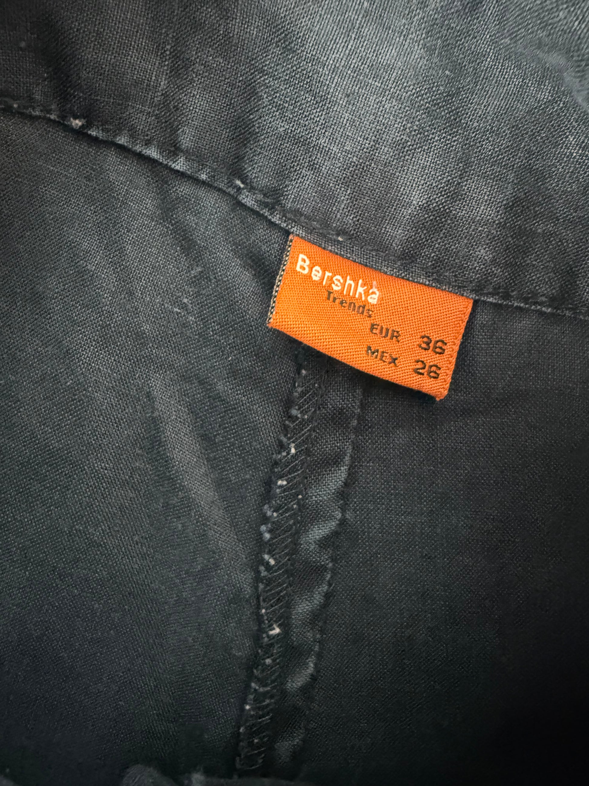 Navy low rise baggy pants (S)