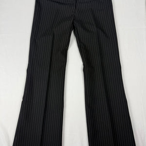 Black low rise office flare pants (S)