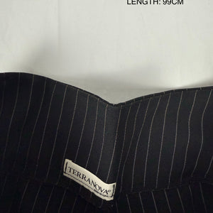 Black low rise office flare pants (S)