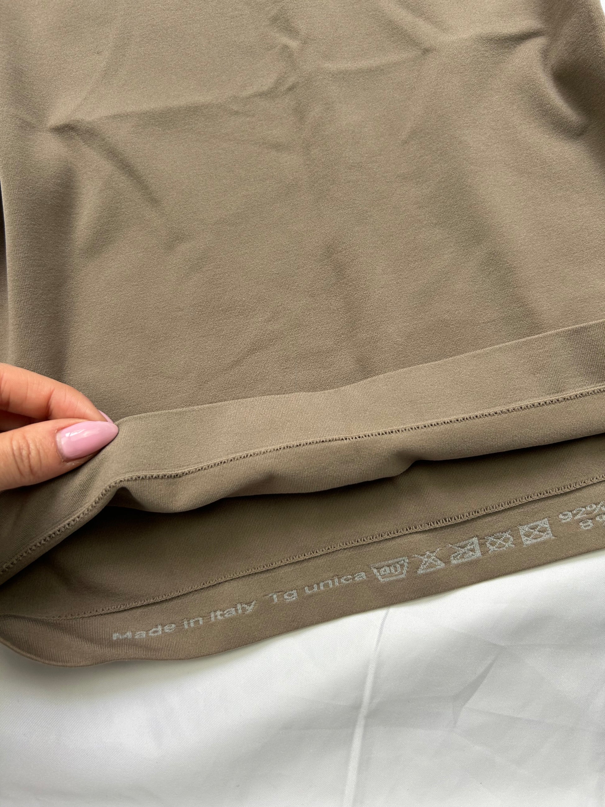 Khaki super stretchy lace top (S/M)