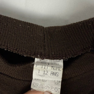 Brown & orange 2 in 1 bolero graphic jumper (XS)