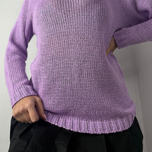 Lilac large neck jumper (M/L)