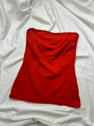 Red tube top with inside bra (S)