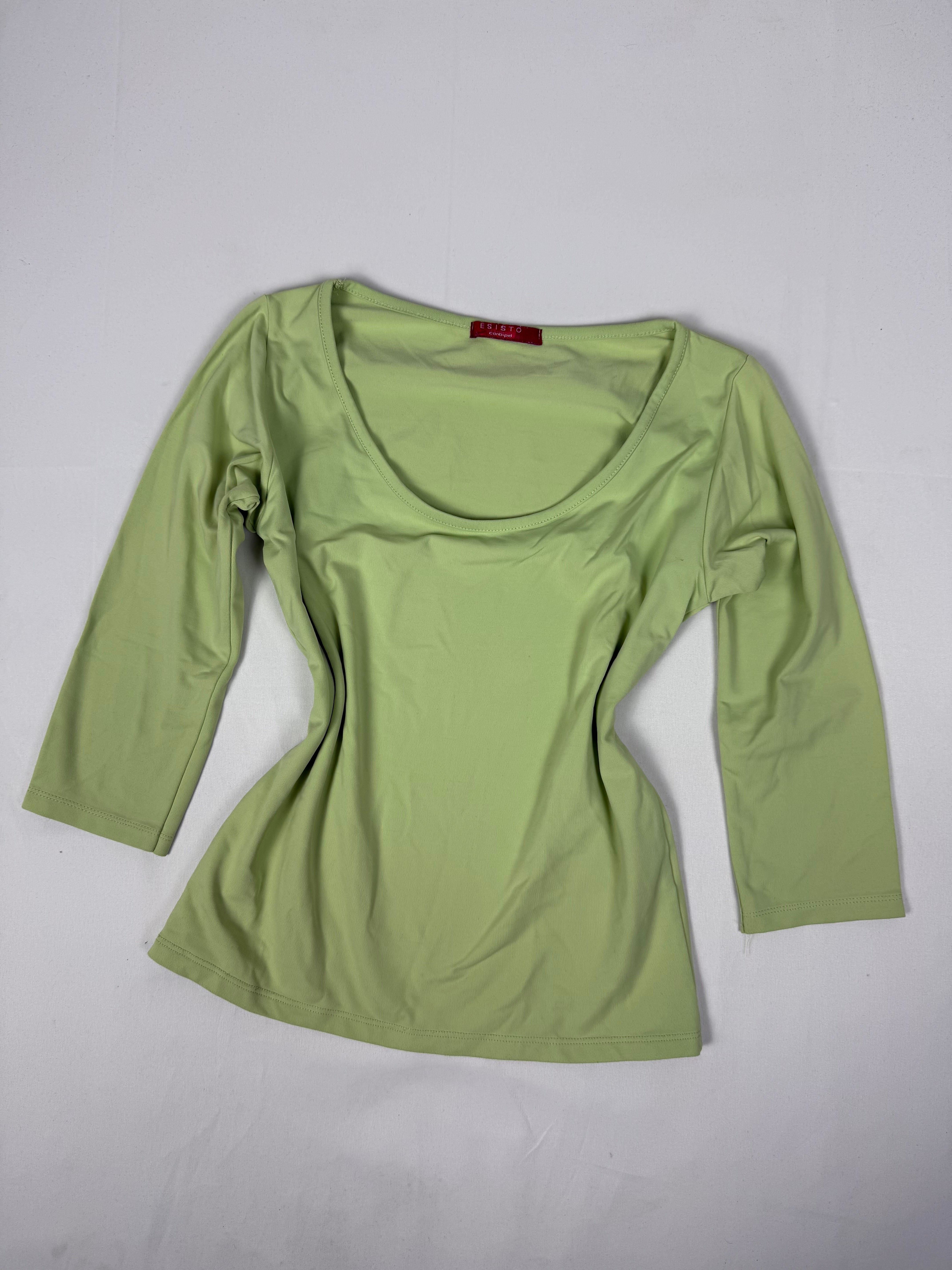 Green lycra tight fit long sleeves top (S/M)