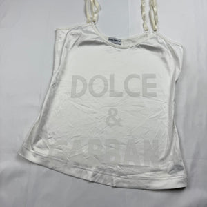 White logo silky tight fit cami top (M)