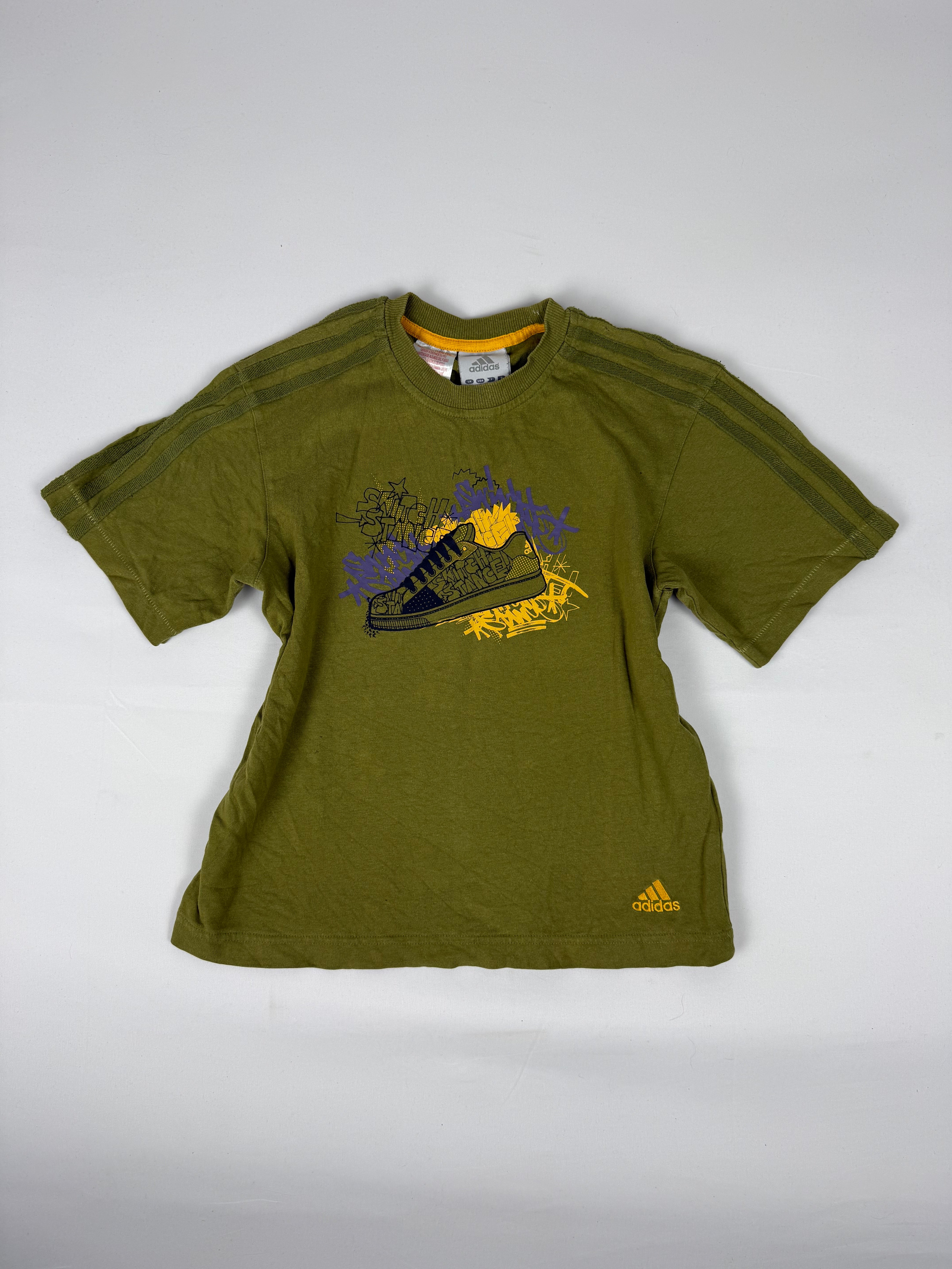 Khaki logo cotton tee (S)