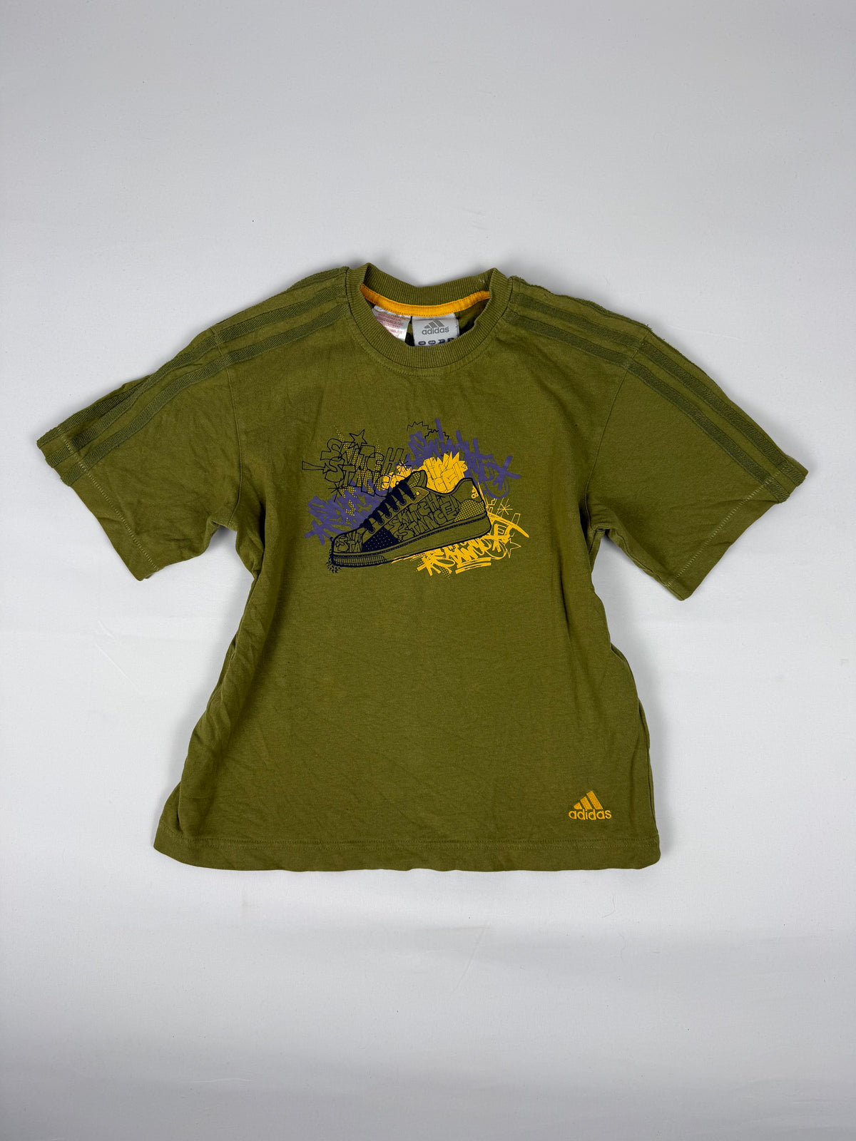 Khaki logo cotton tee (S)