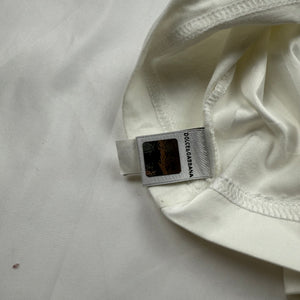 White logo silky tight fit cami top (M)