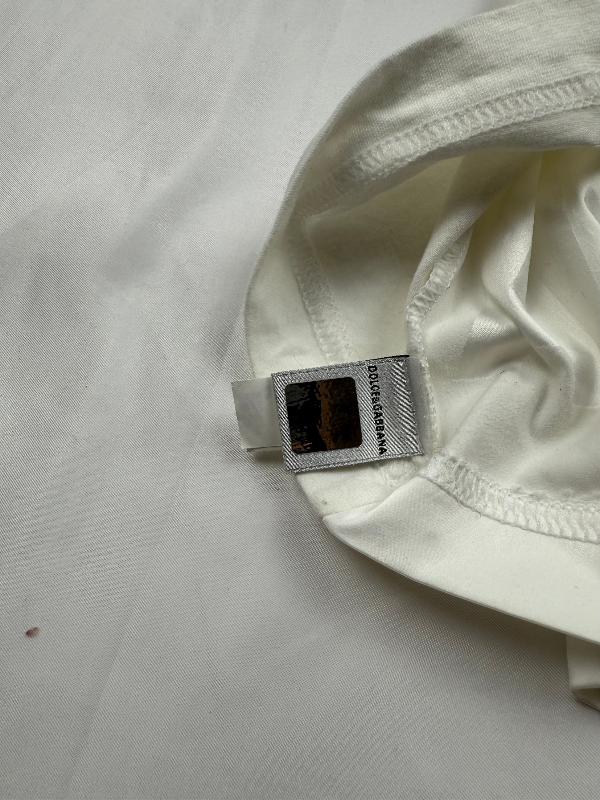 White logo silky tight fit cami top (M)