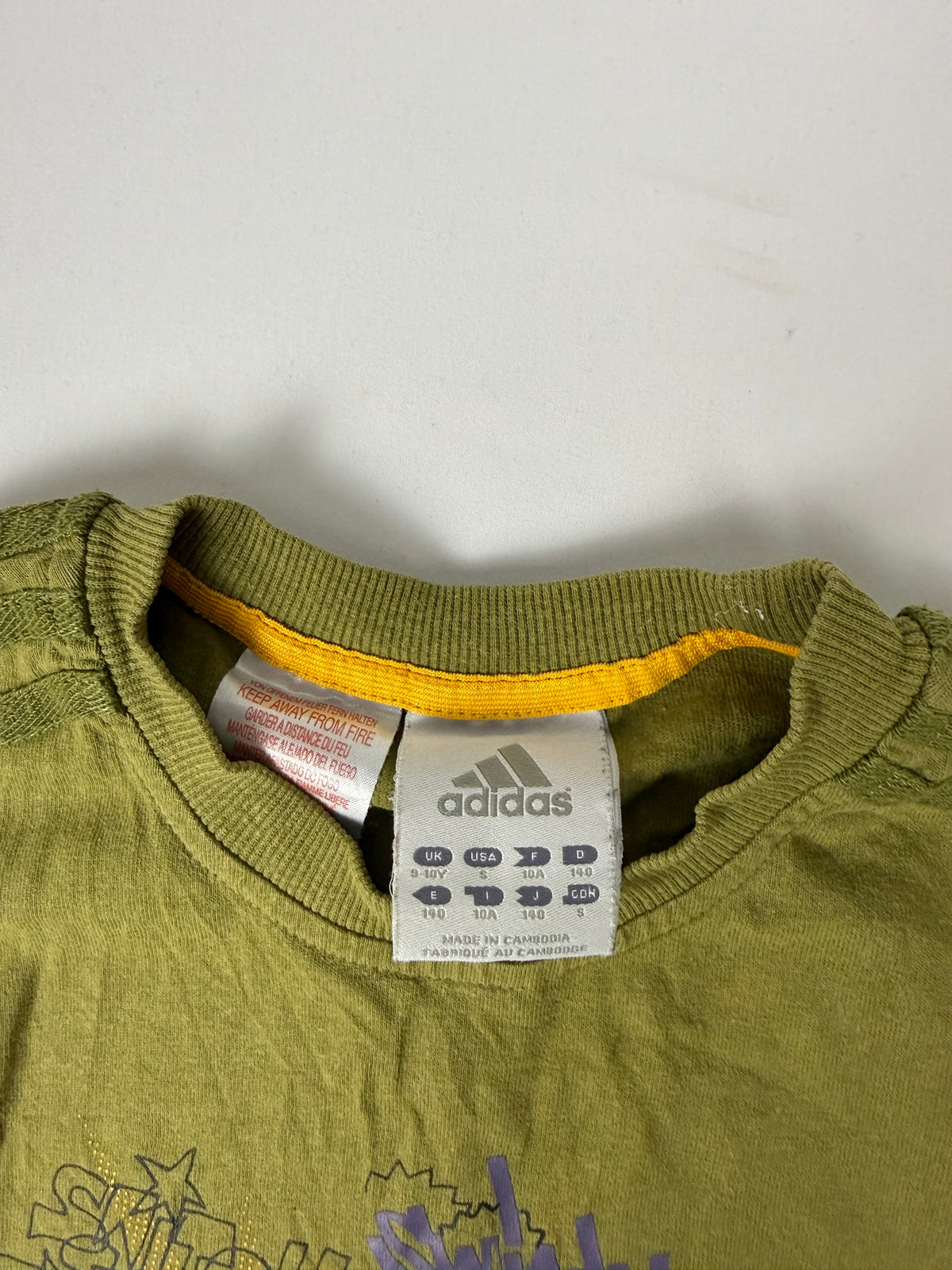 Khaki logo cotton tee (S)