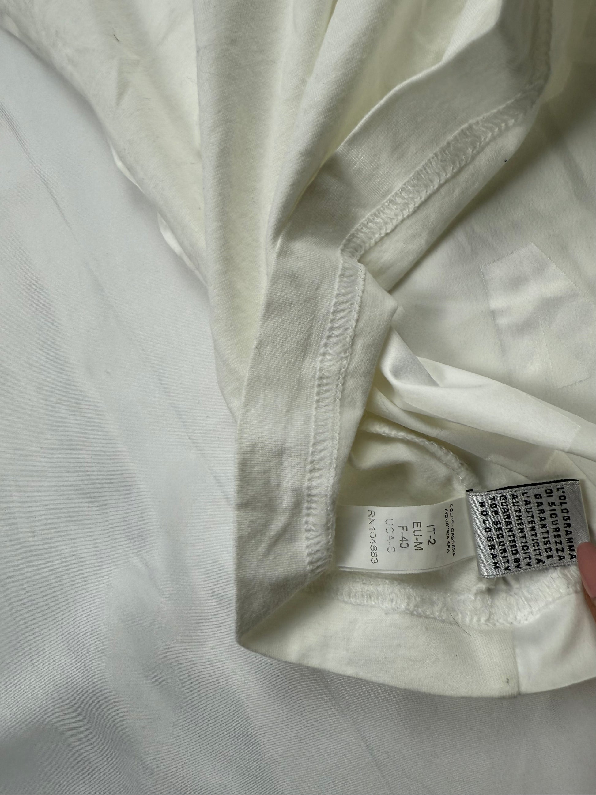 White logo silky tight fit cami top (M)