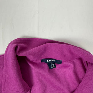 Purple ruched polo neck tee (S)