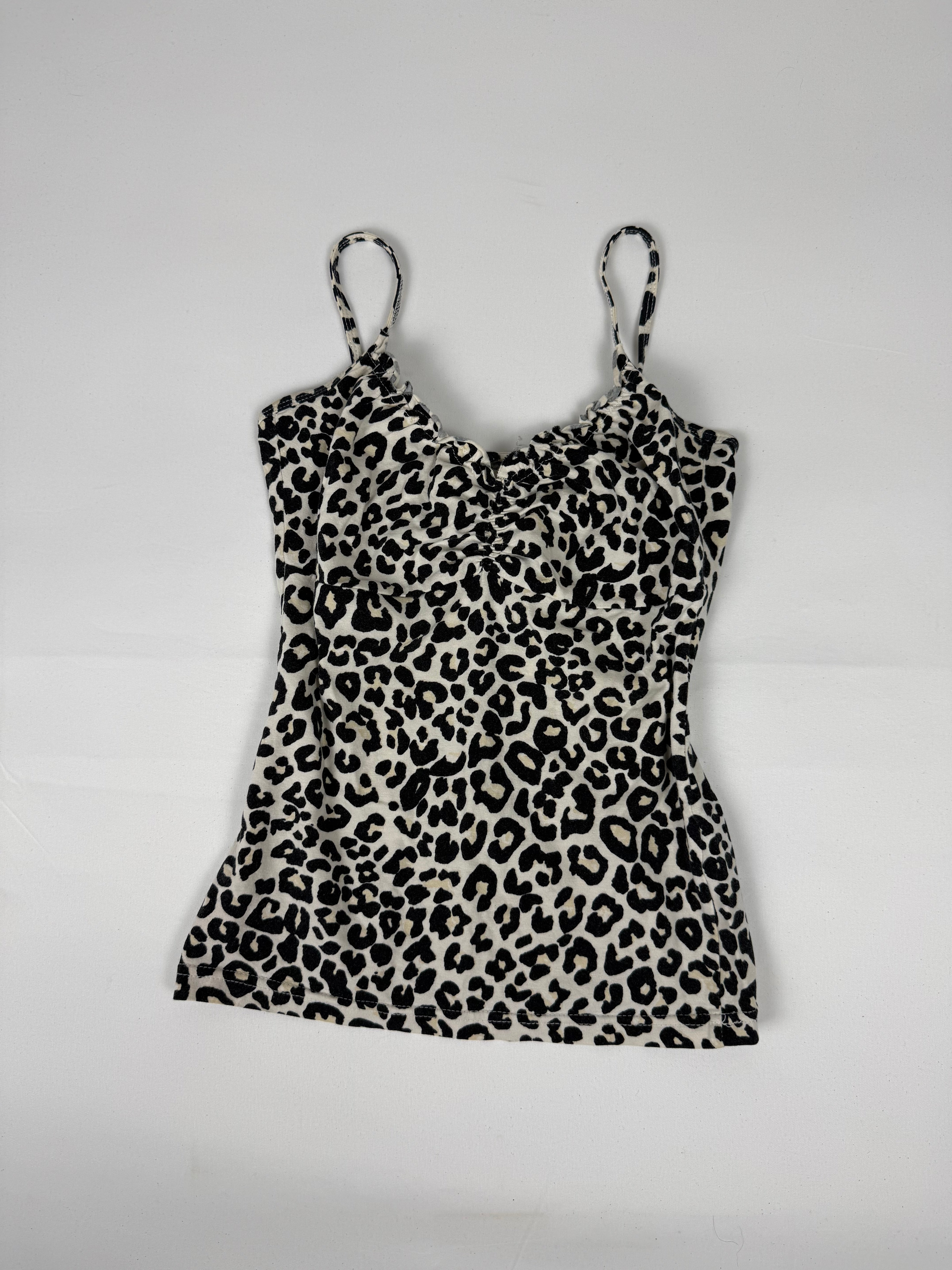 Beige animal print cami top (S)