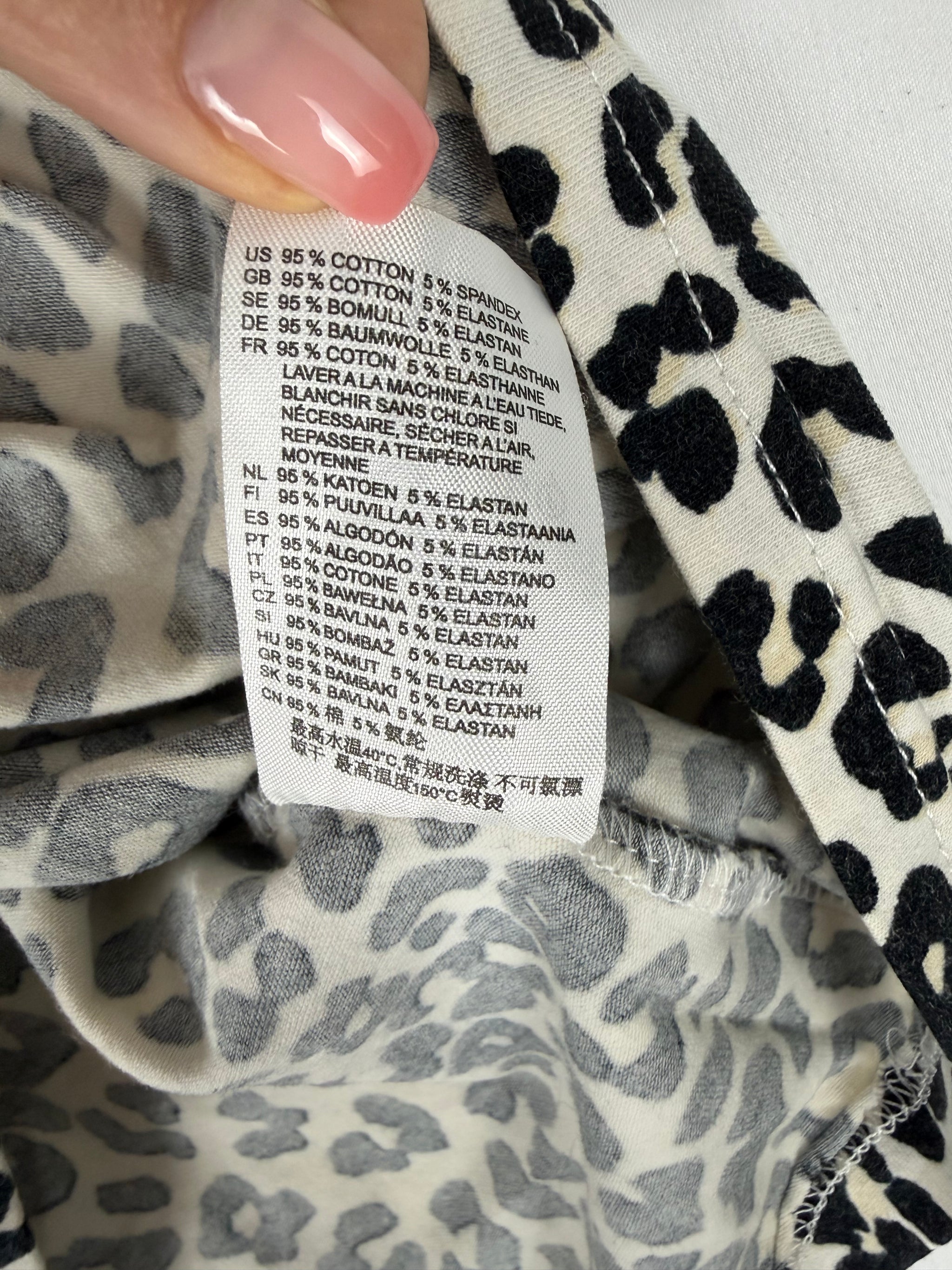 Beige animal print cami top (S)