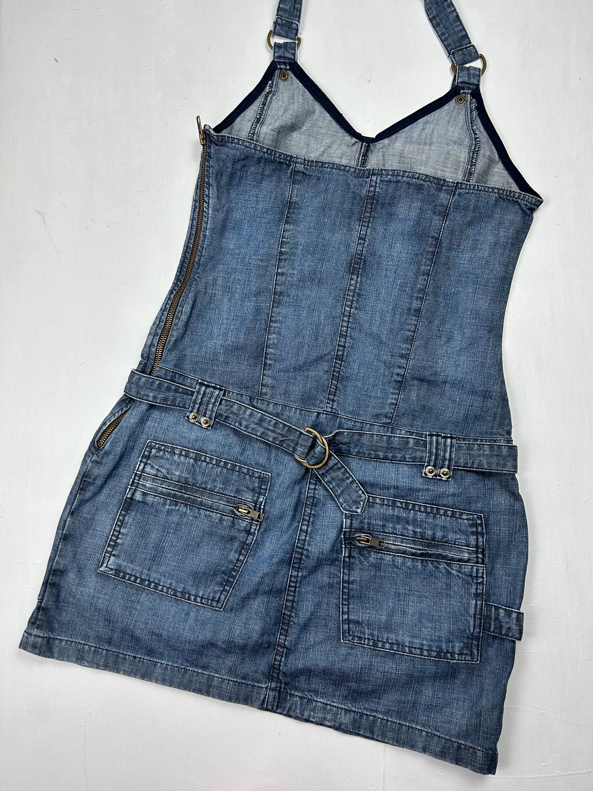 Blue denim mini dress (XS)