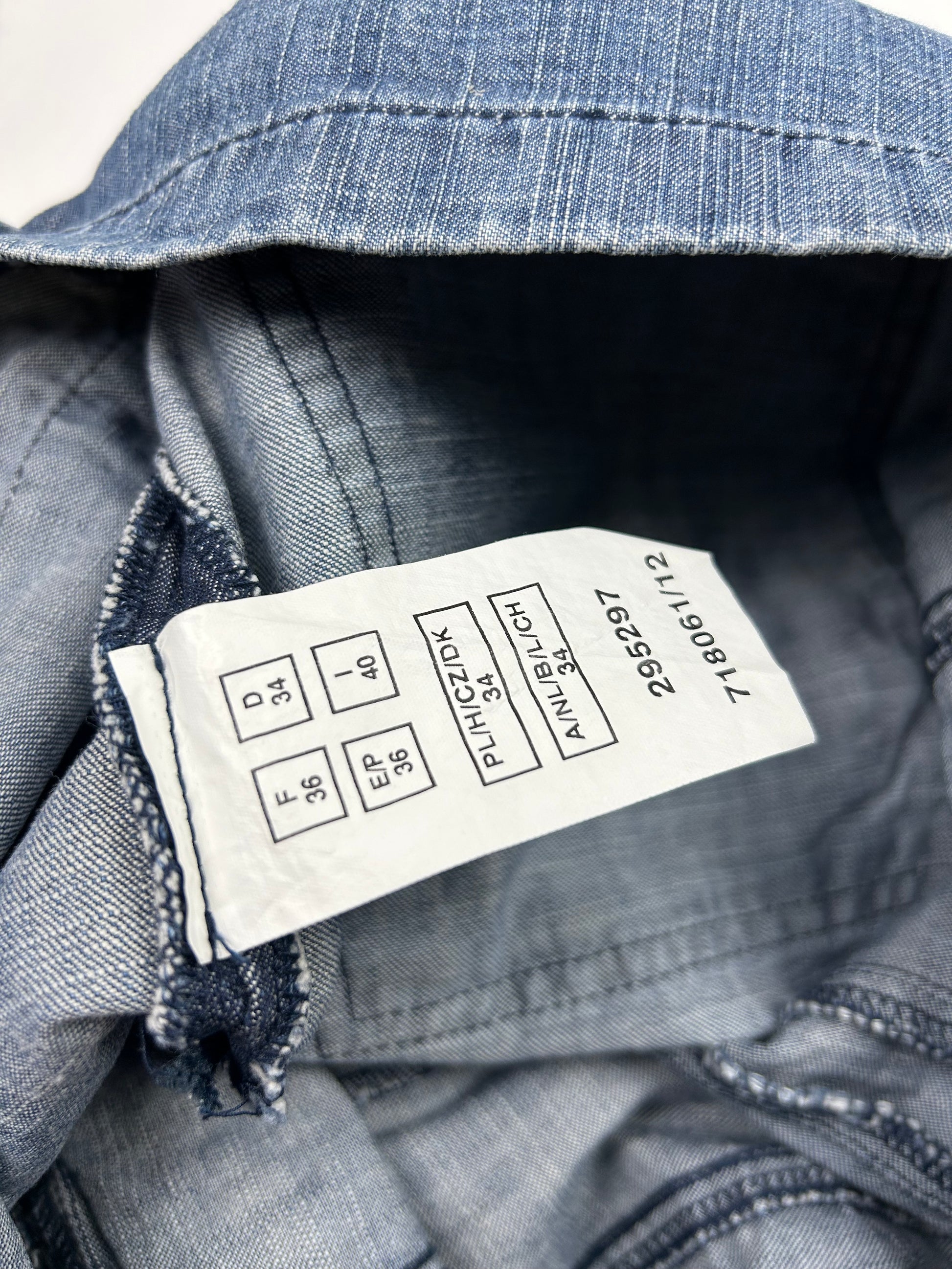Blue denim mini dress (XS)
