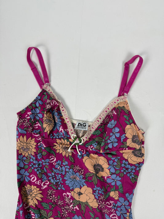 Purple floral cami top (M/L)