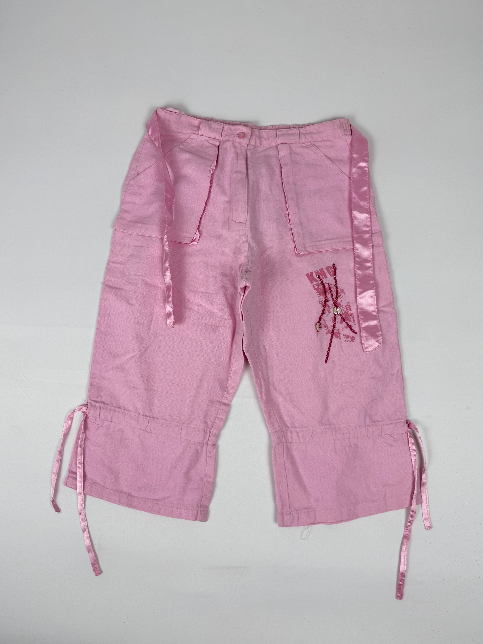 Baby pink cargo capri pants (XXS)