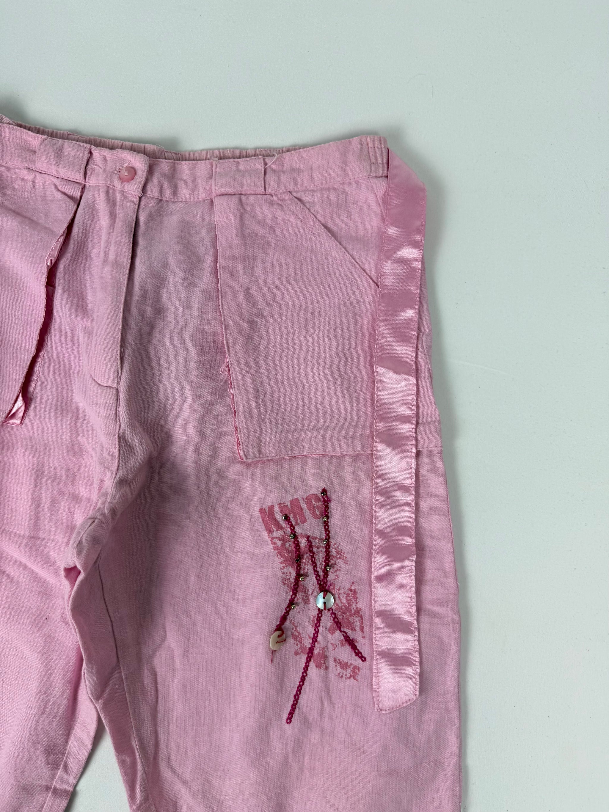 Baby pink cargo capri pants (XXS)
