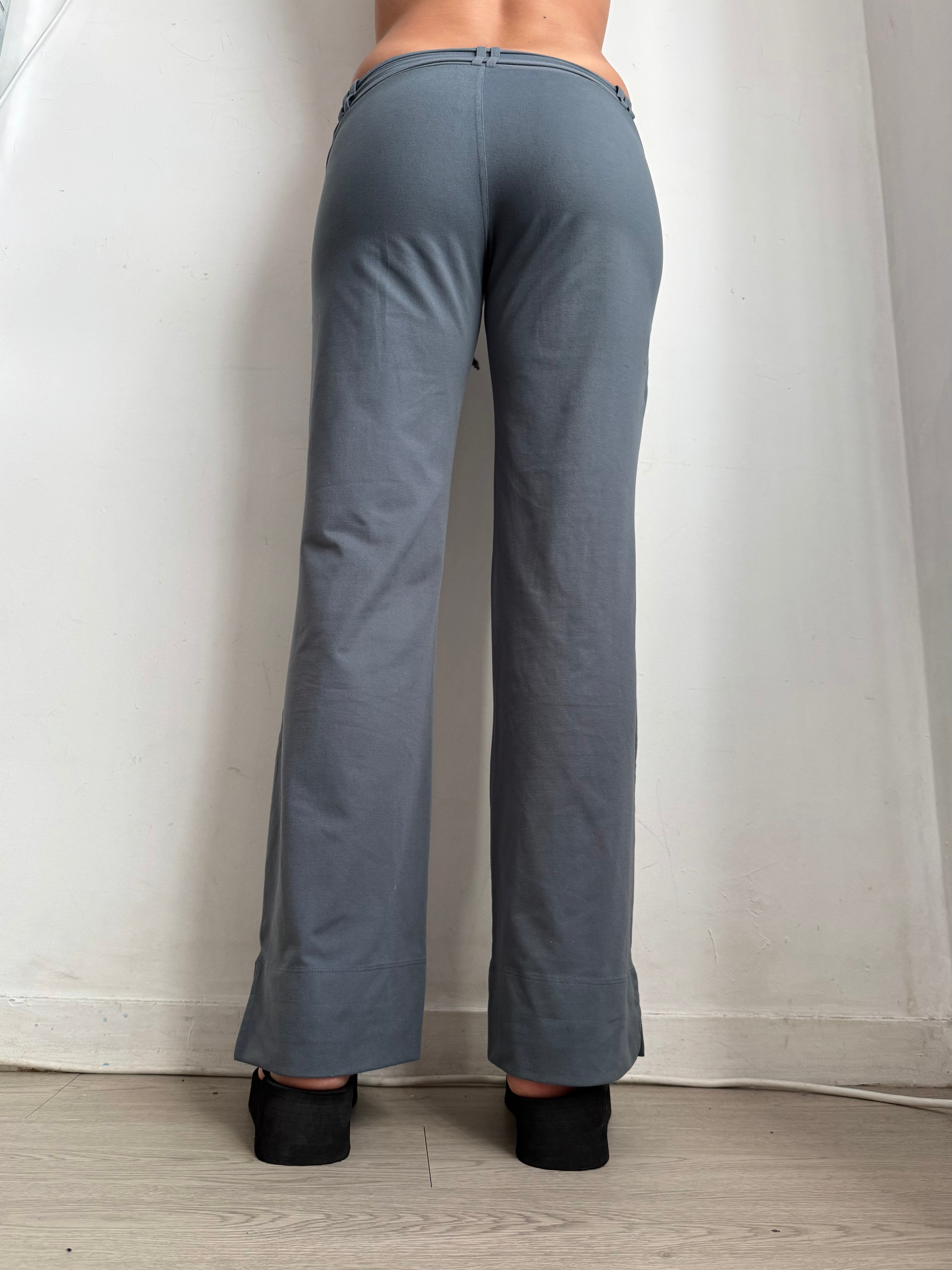 Grey low rise joggers pants (S)