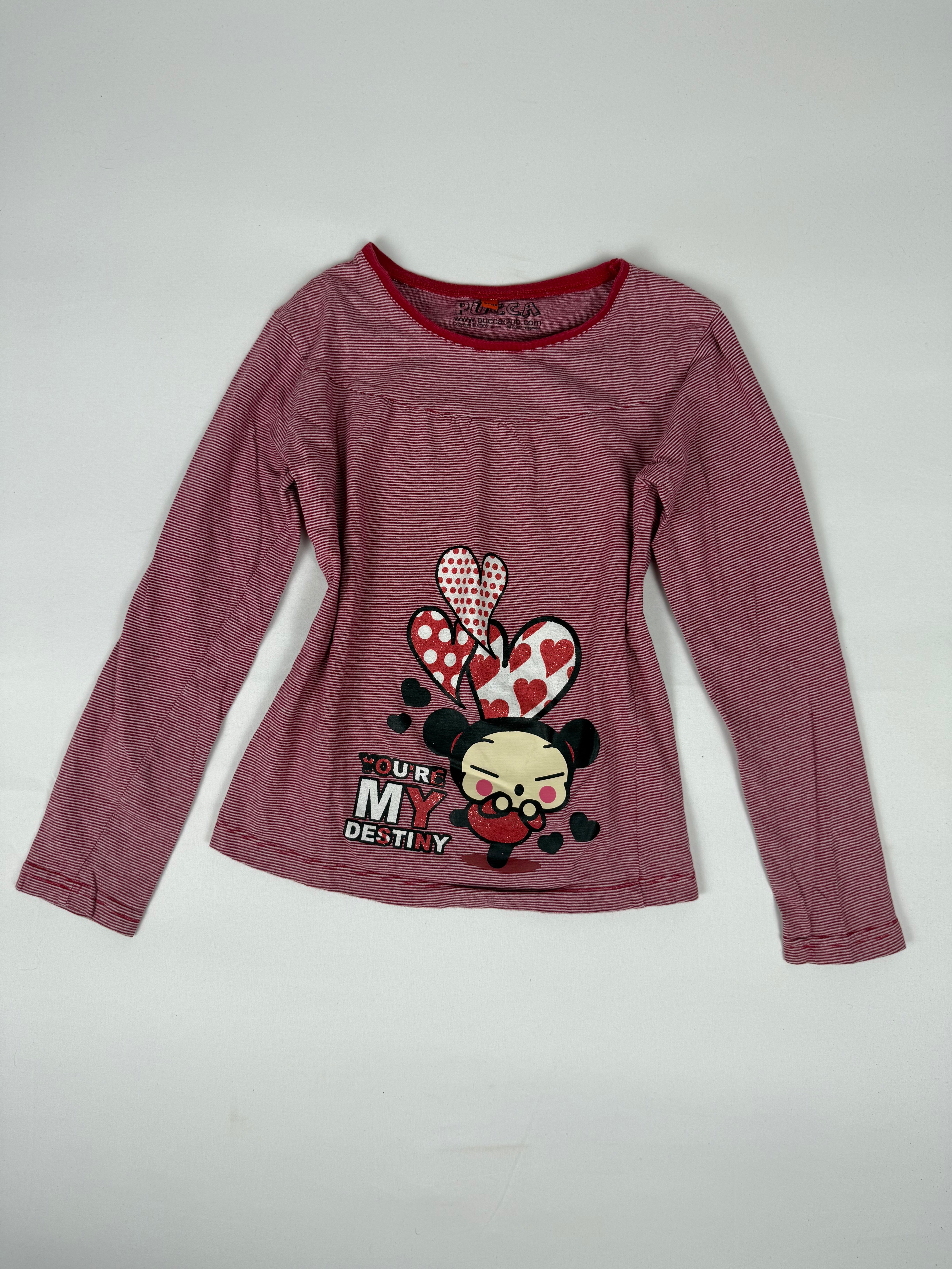 Red graphic long sleeves top (XXS)