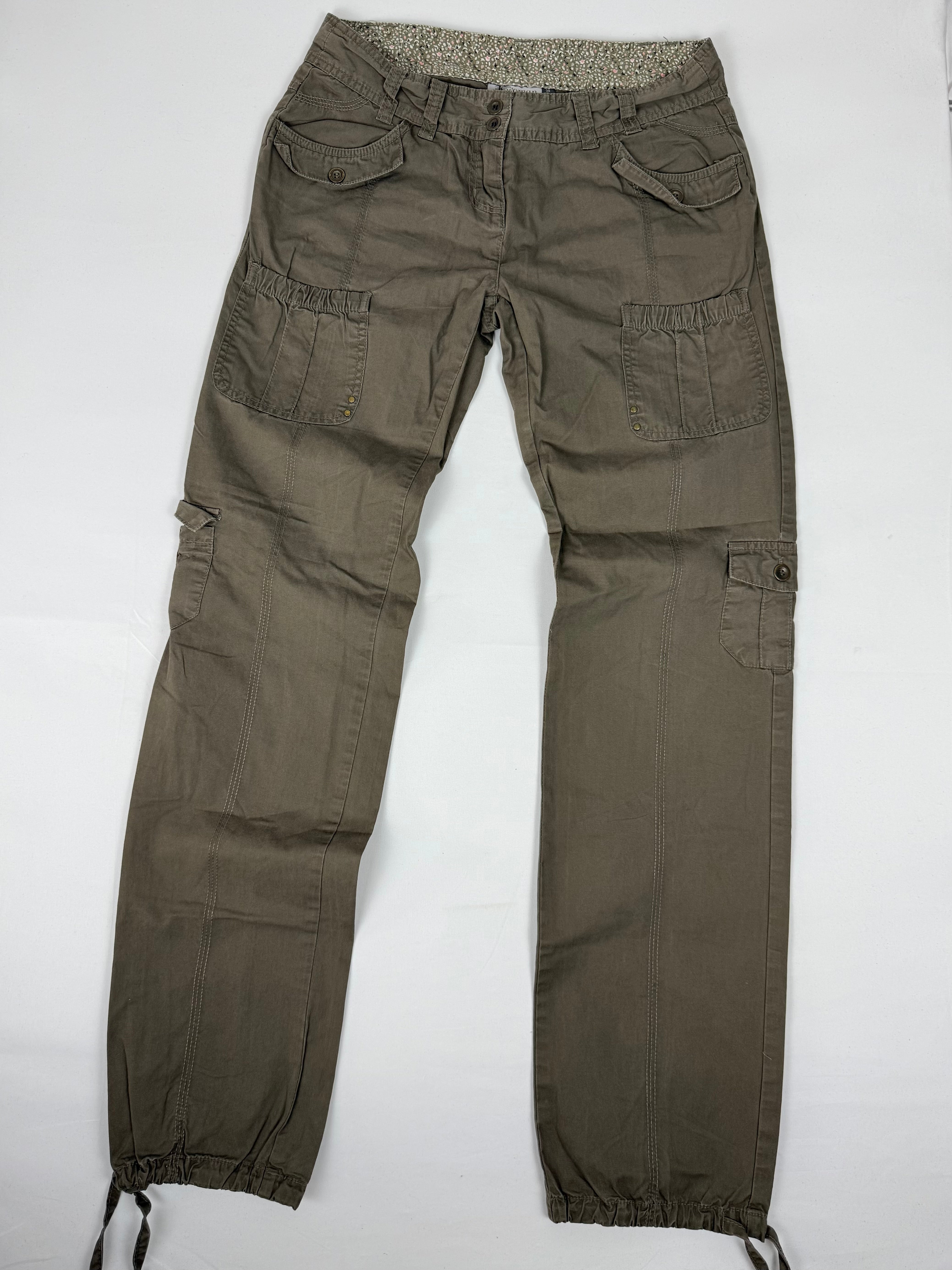 Pantalon droit taille basse en jean noir (XS)
