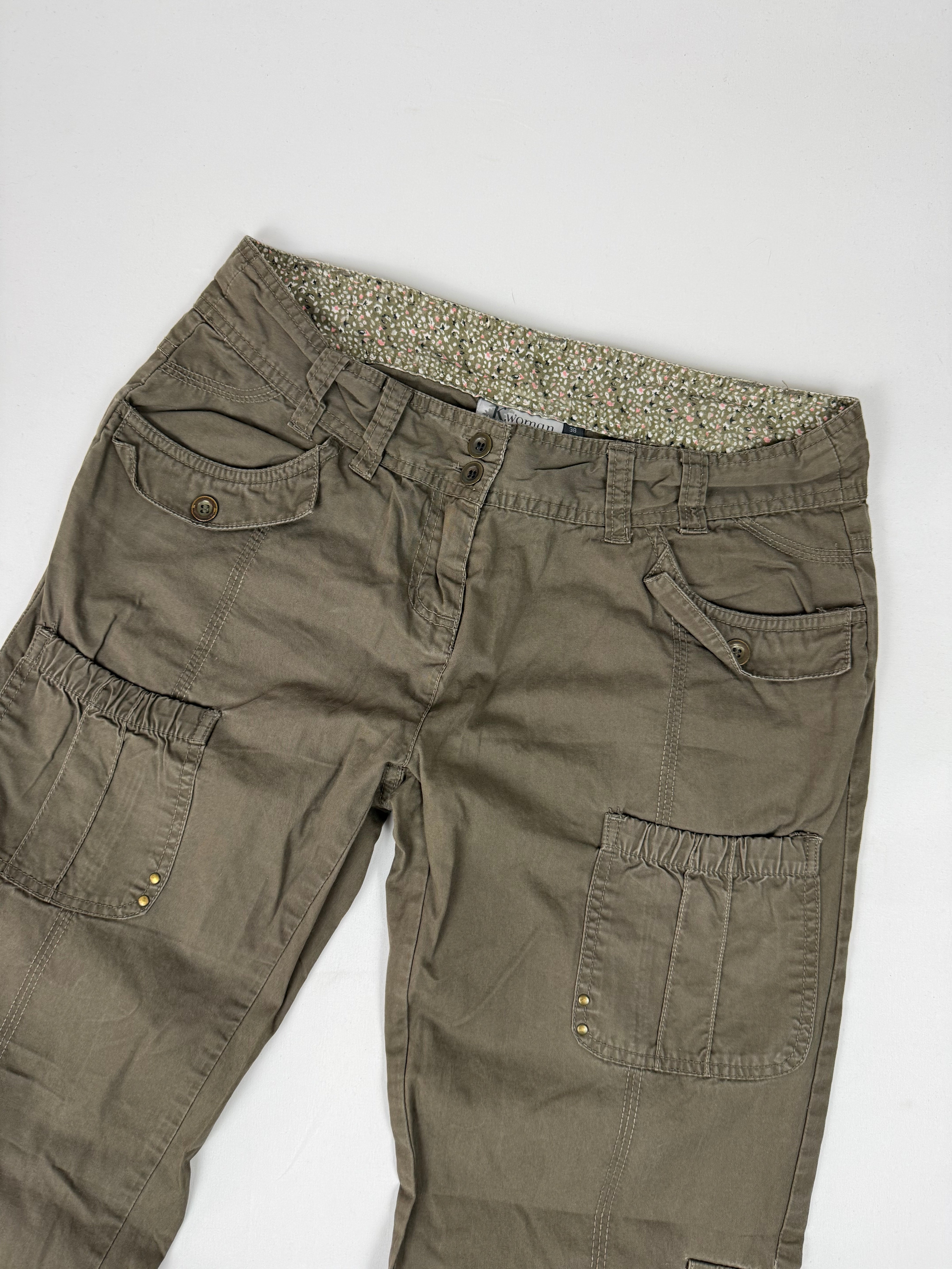 Pantalon droit taille basse en jean noir (XS)